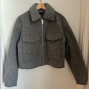 ZARA Grey Jacket blouclé